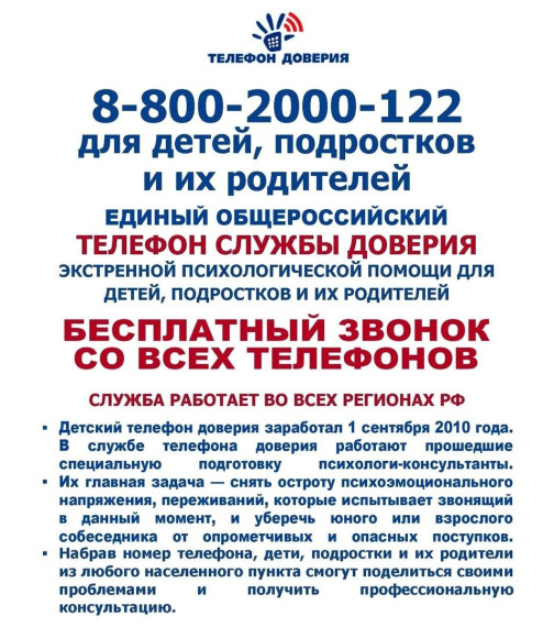 Телефон доверия. Телефон доверия.